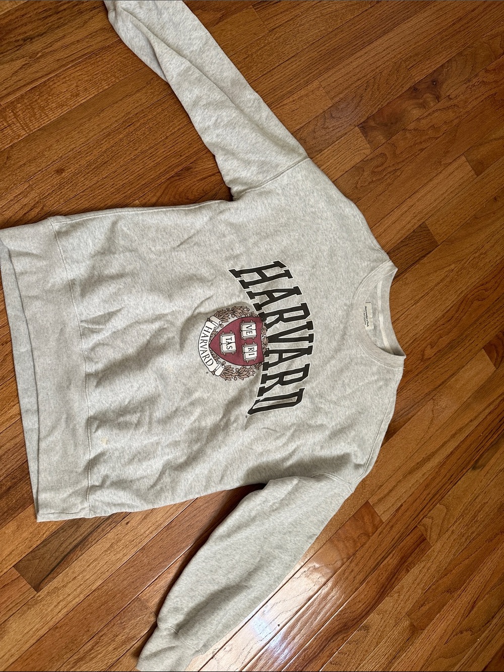 Abercrombie & Fitch Light Gray Harvard Crewneck Sweatshirt - Picture 1 of 1